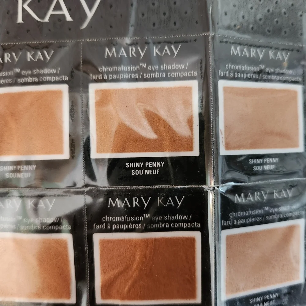 Mary Kay Eye Shadow Blush Samples Shiny Penny Golden Copper Cinnabar Travel Bag